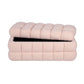 Anita 39" Faux Shearling Storage Bench With Reversible Tray Top - Pink - Image 3