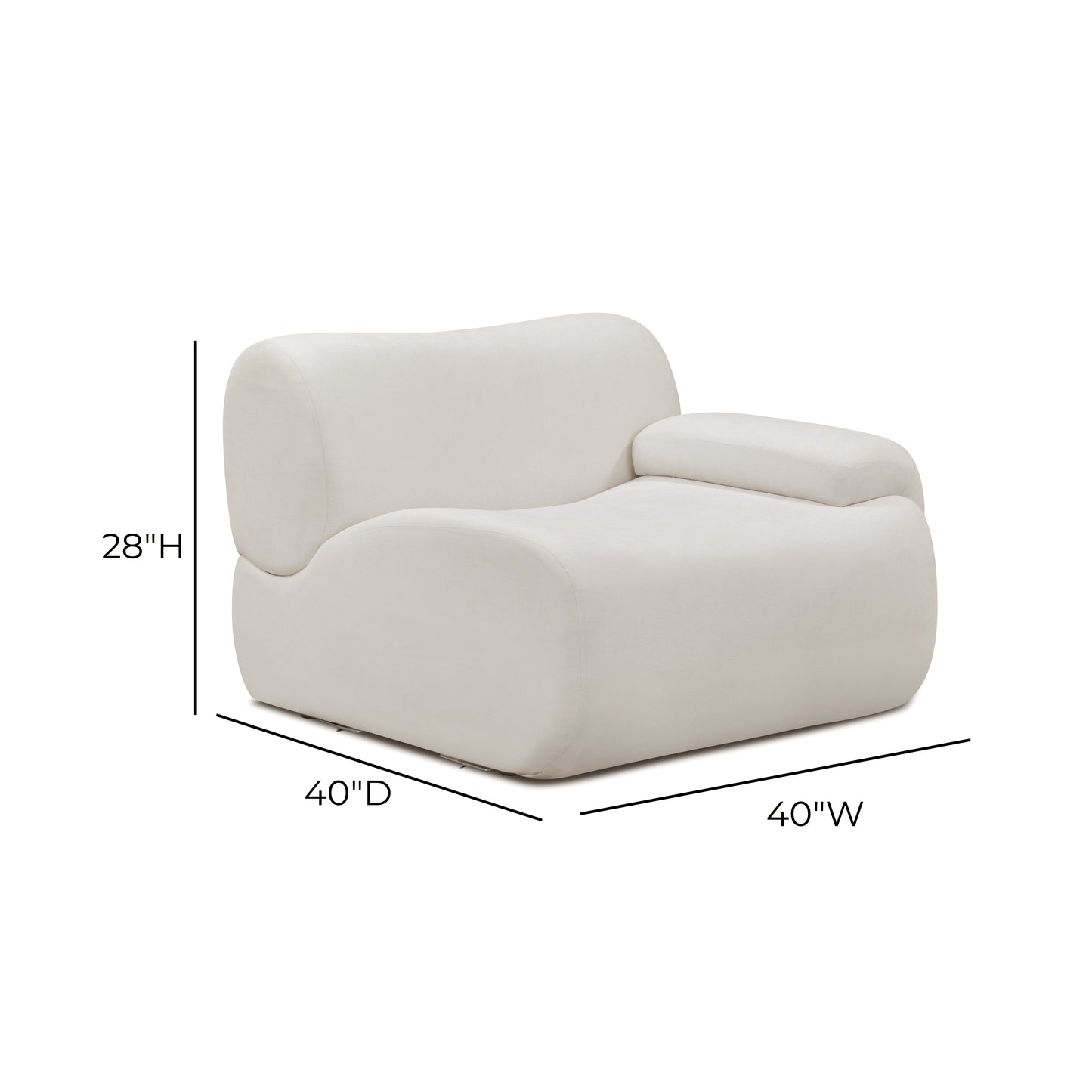 Zenith Modular Corner Chair - Cream / RAF - Image 11
