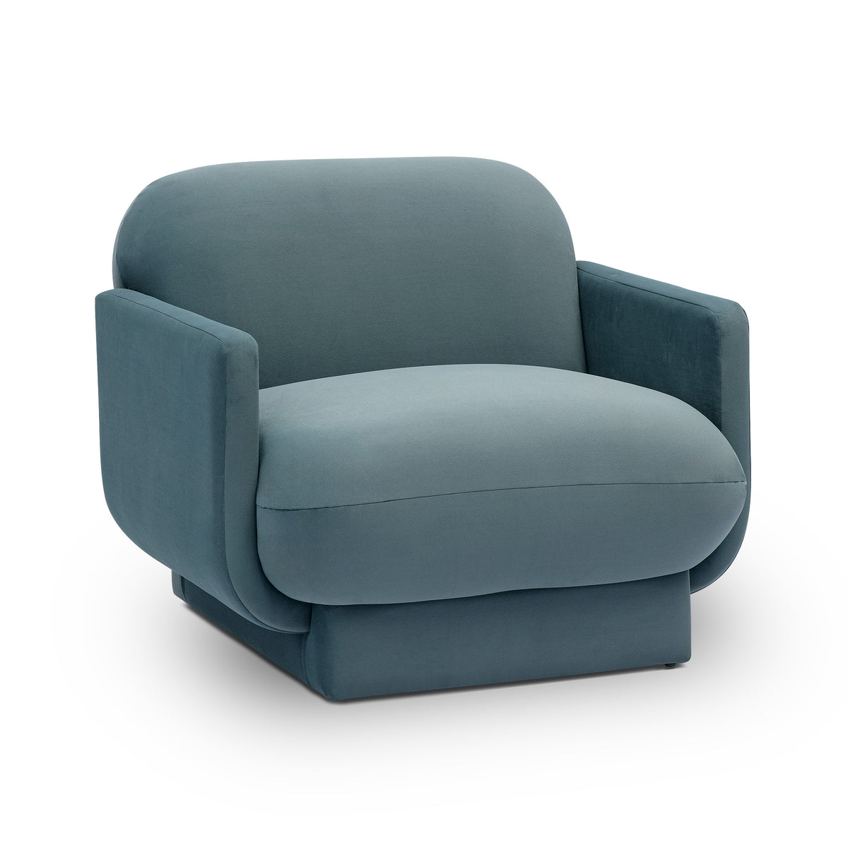 Azalea Performance Velvet Accent Chair - Powder Blue - Image 1
