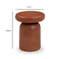 Lydia Concrete Indoor/Outdoor Side Table - Red - Image 7