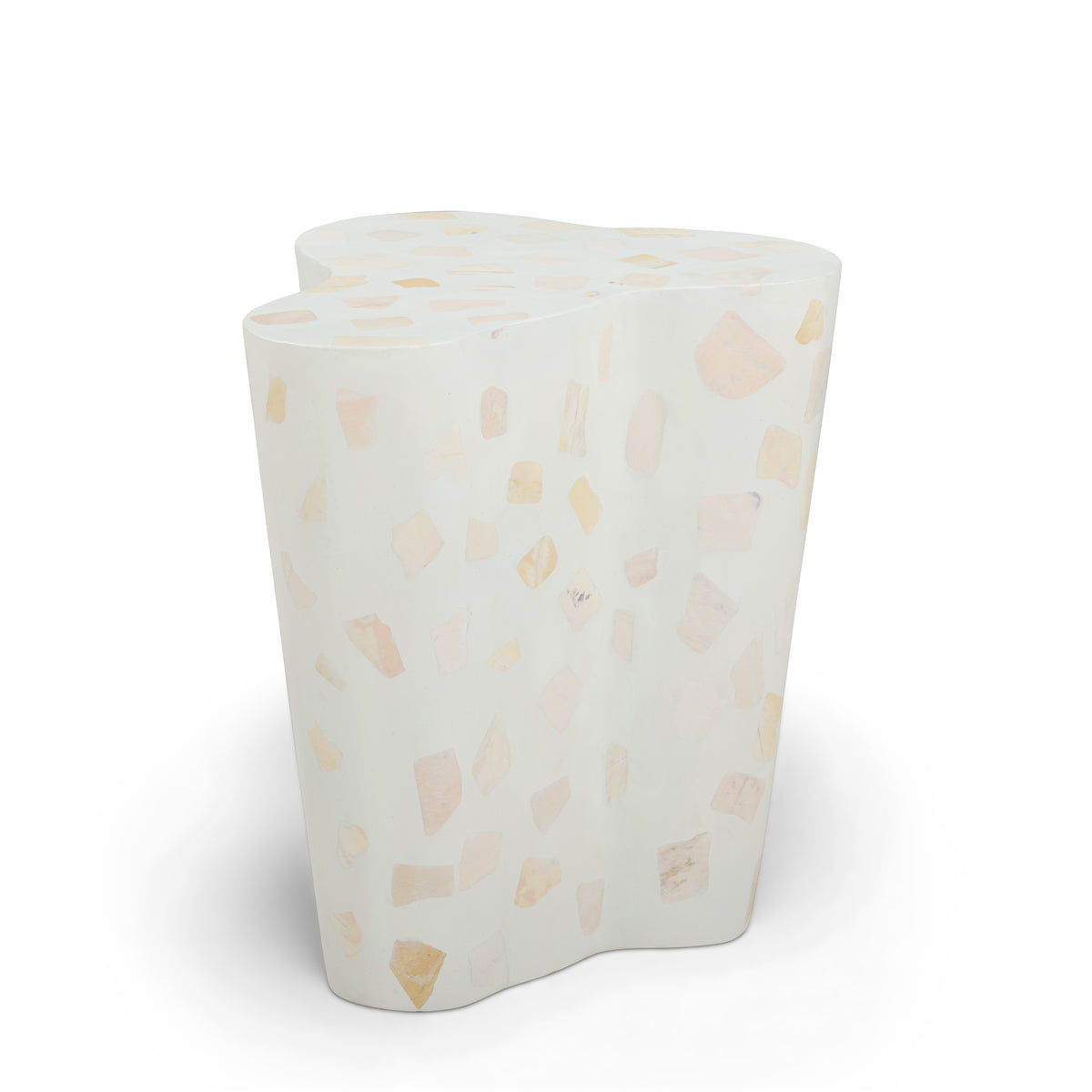 Slab Faux Terrazzo Indoor/Outdoor Side Table - Light Green - Image 3