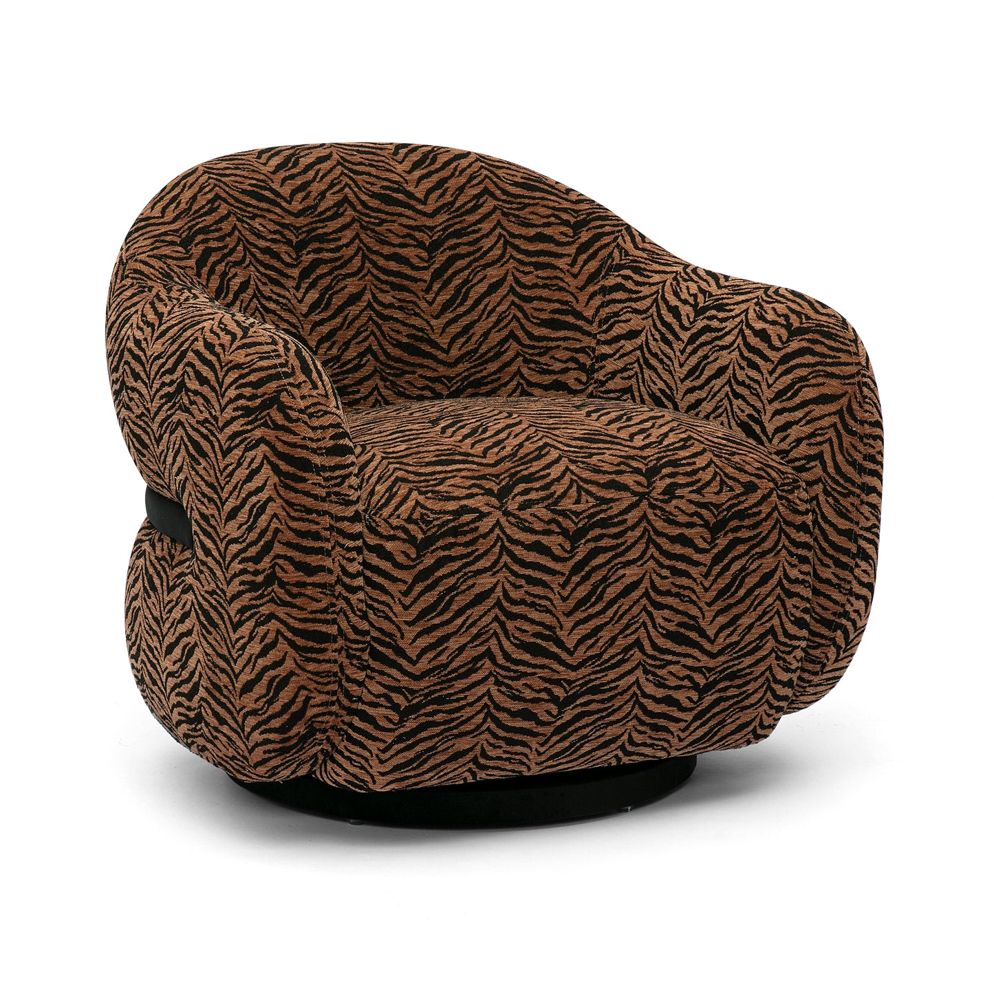 Salma Swivel Chair - Animal Print - Image 2