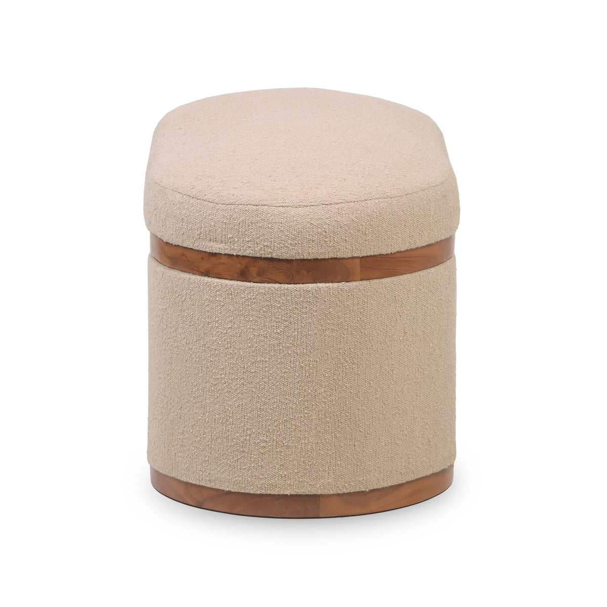Olivier 41" Oval Storage Ottoman - Ivory - Image 6