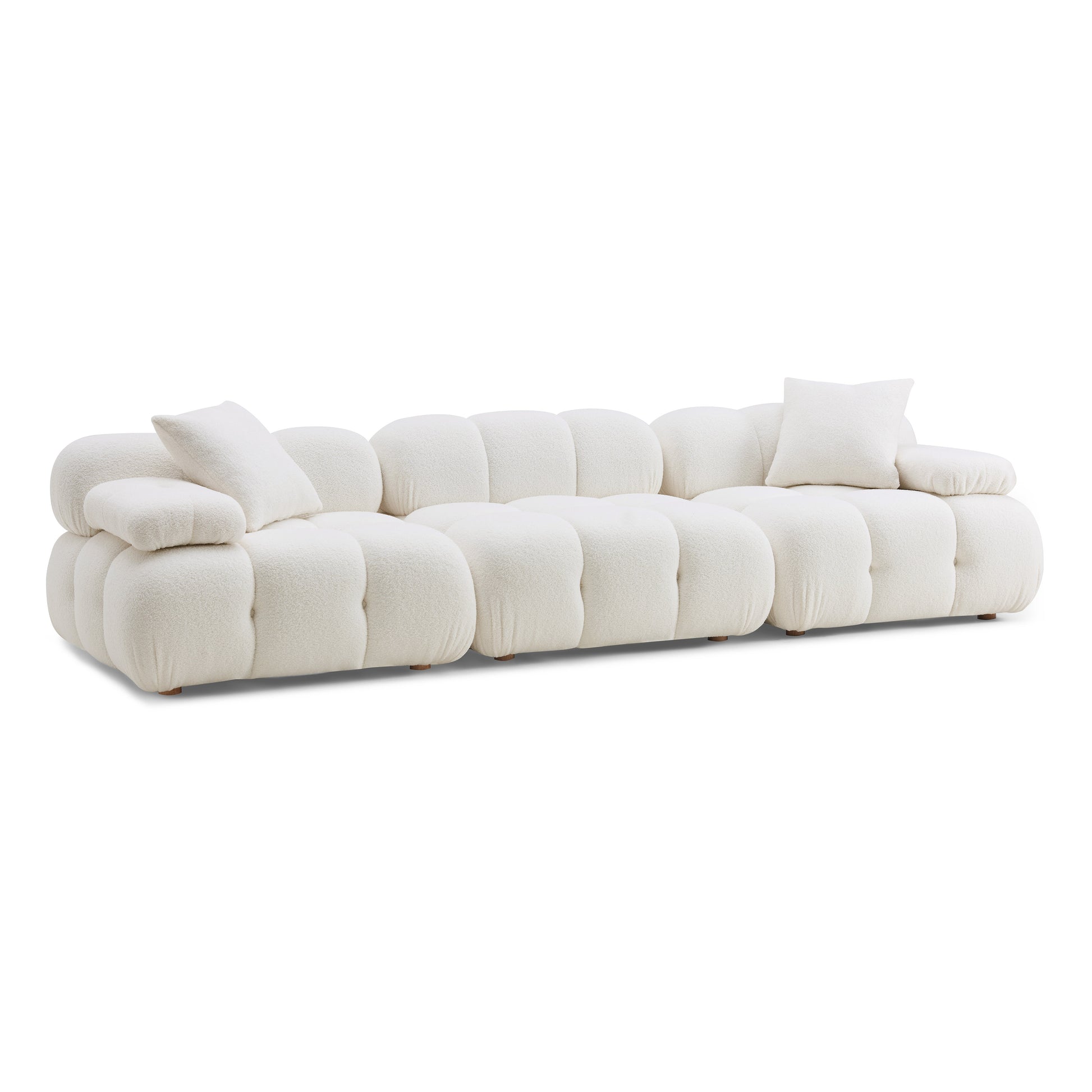 Calliope 118" Performance Modular Sofa - Cream - Image 2