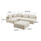 Hangover 4-Piece Modular Chaise Sectional - Off-White - Image 5