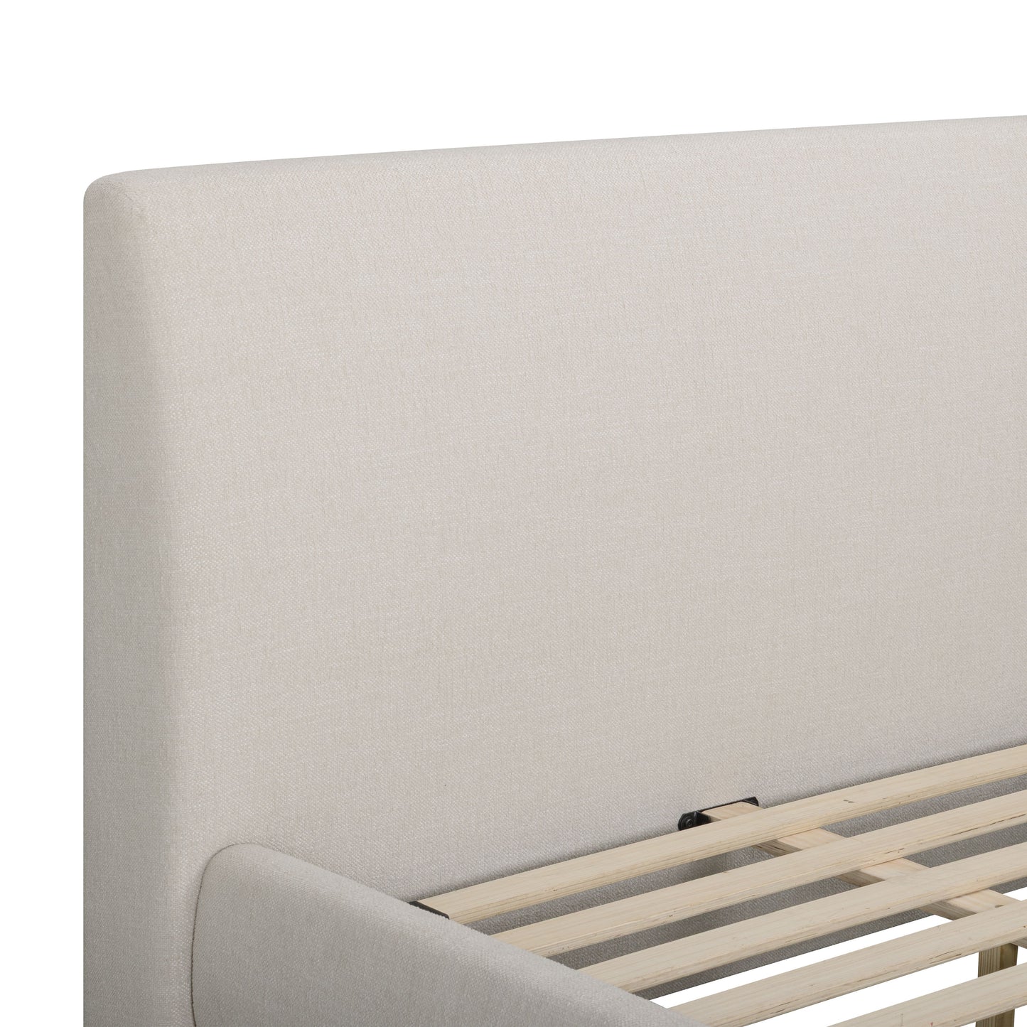 Rayne Textured Fabric Bed - Cream / Queen - Image 4