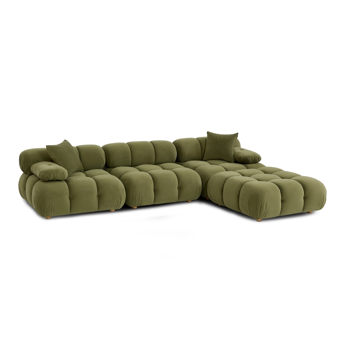 Calliope 4-Piece Performance Modular Sectional - Olive Green - Image 3