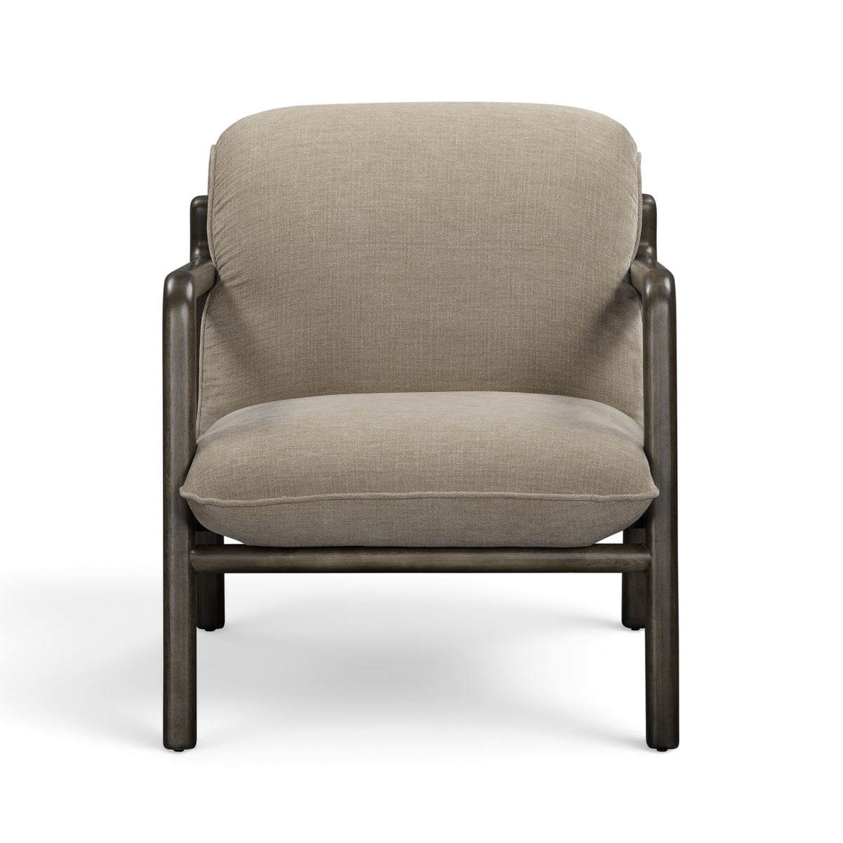 Vivienne Upcycled Performance Velvet Accent Chair - Taupe - Image 2