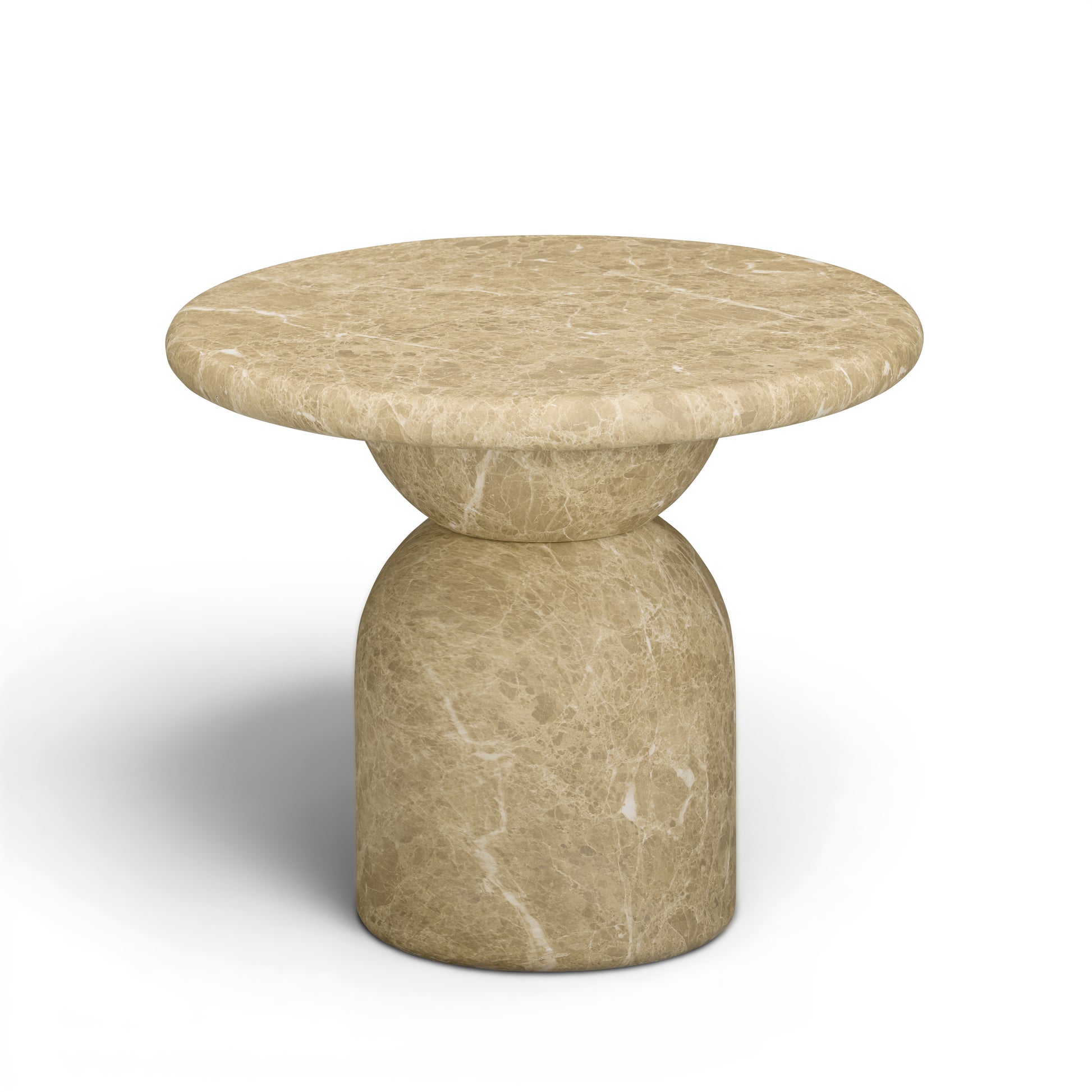 Cynthia Light Emperador Faux Marble Indoor/Outdoor Side Table - Image 2