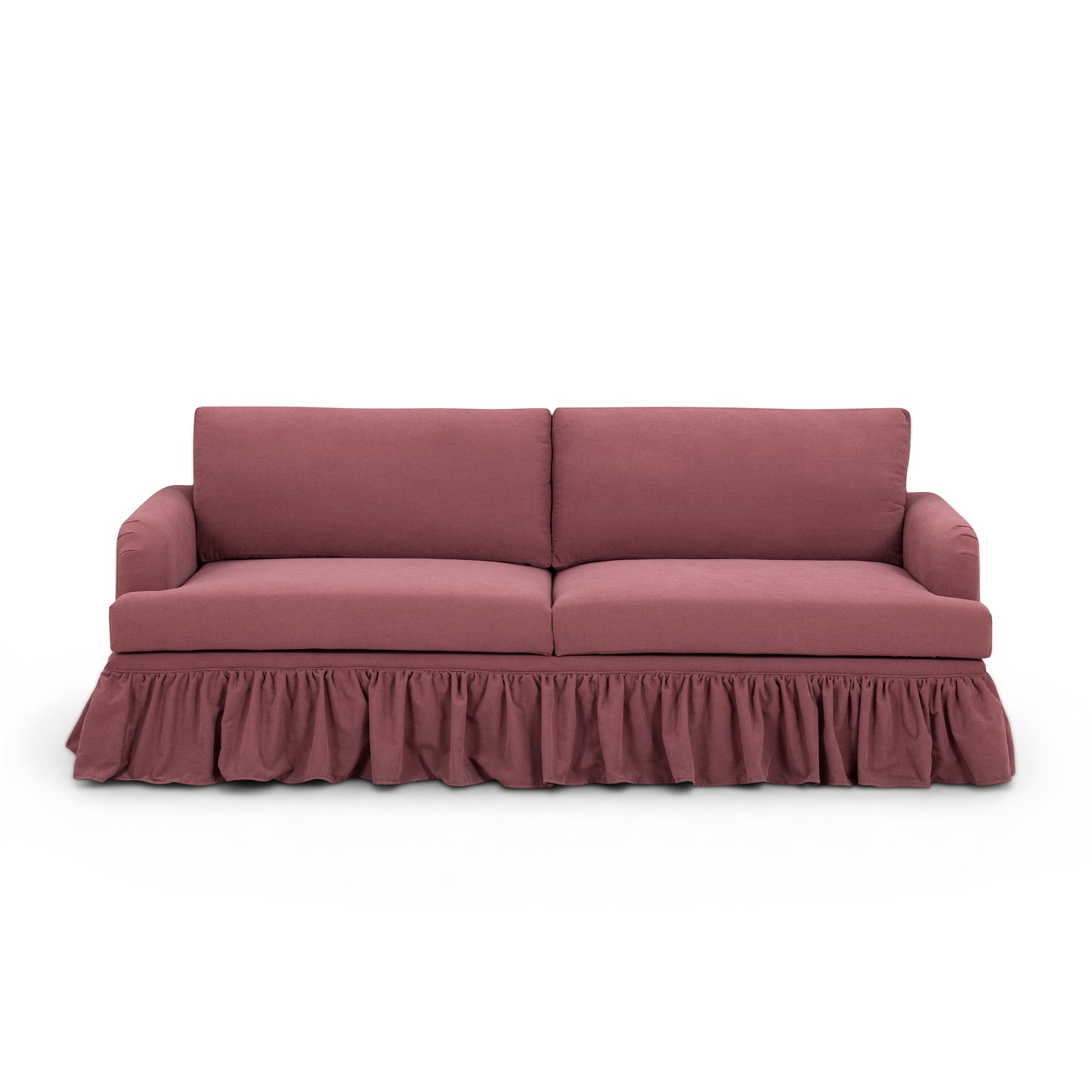 Gertrude Upcycled Performance Fabric Sofa - Plum - Image 1