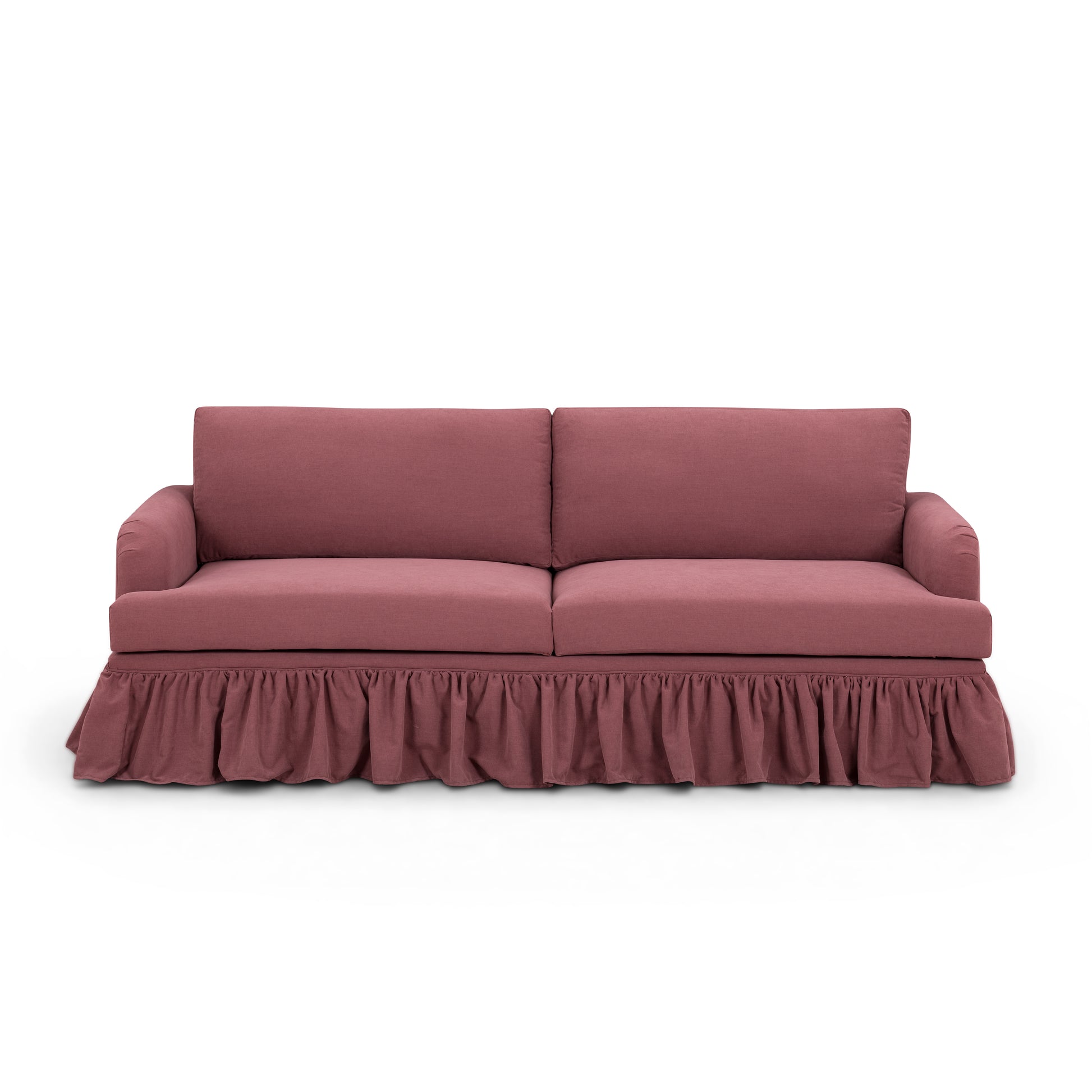 Gertrude Upcycled Performance Fabric Sofa - Plum - Image 1
