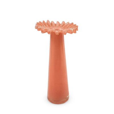 Ruff Salmon Glass Vase - Image 1