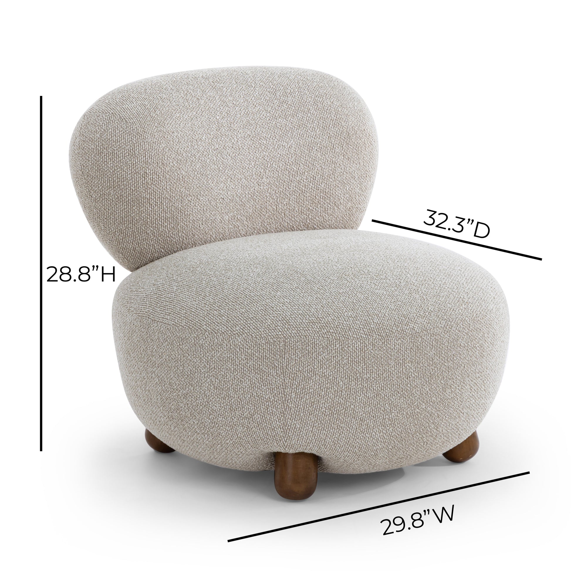 Pucker Accent Chair - Warm Grey - Image 8