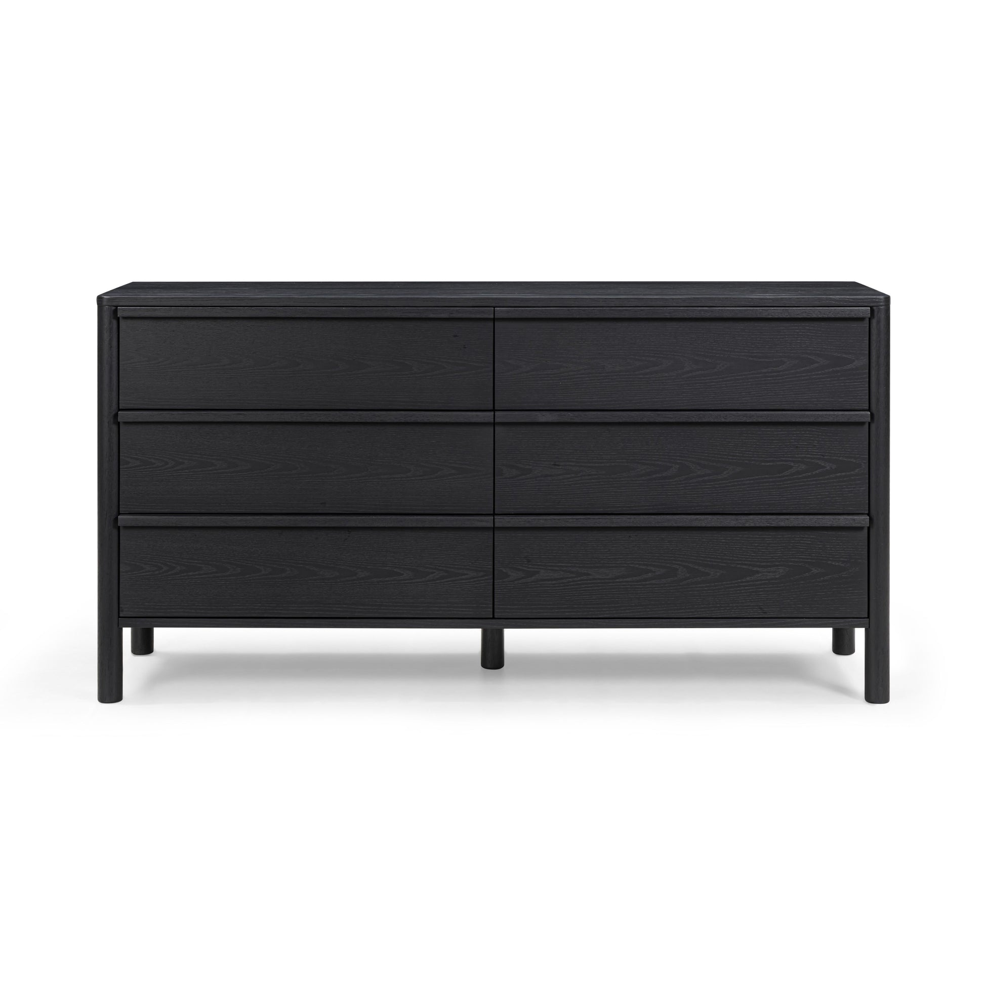 Tyra 62" Black Ash 6-Drawer Dresser - Image 1
