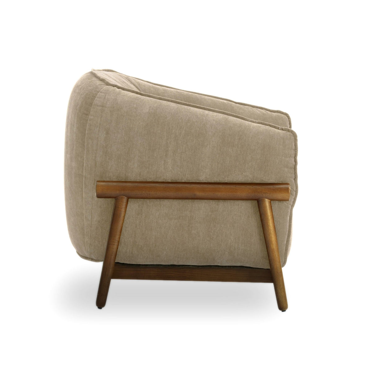 Piedmont Upcycled Contract-Grade Chenille Accent Chair - Taupe - Image 4