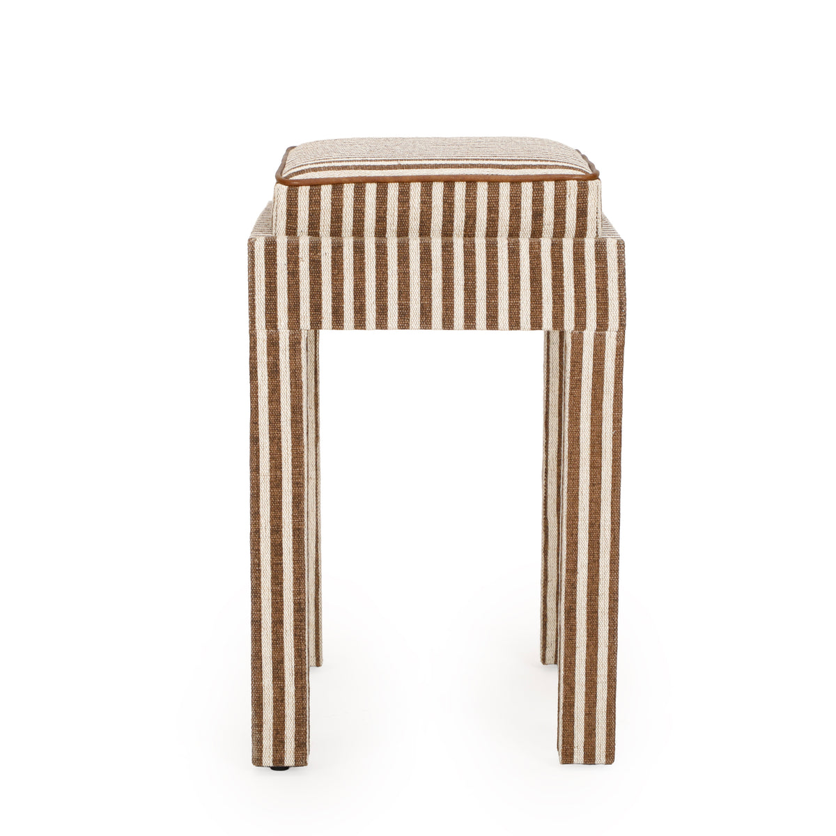 Kora Cotton Jute Contract-Grade Accent Stool - Brown - Image 6