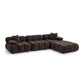 Calliope 4-Piece Performance Modular Sectional - Dark Brown - Image 3