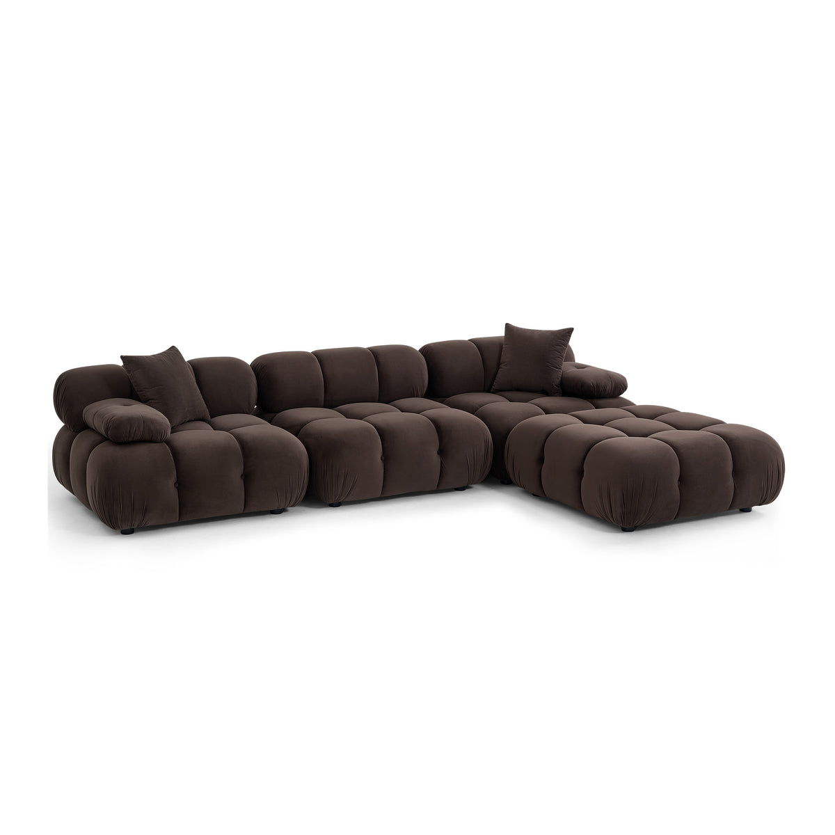 Calliope 4-Piece Performance Modular Sectional - Dark Brown - Image 3