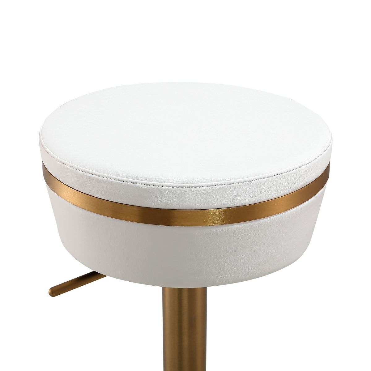 Astro Performance Vegan Leather Adjustable Stool - White - Image 6