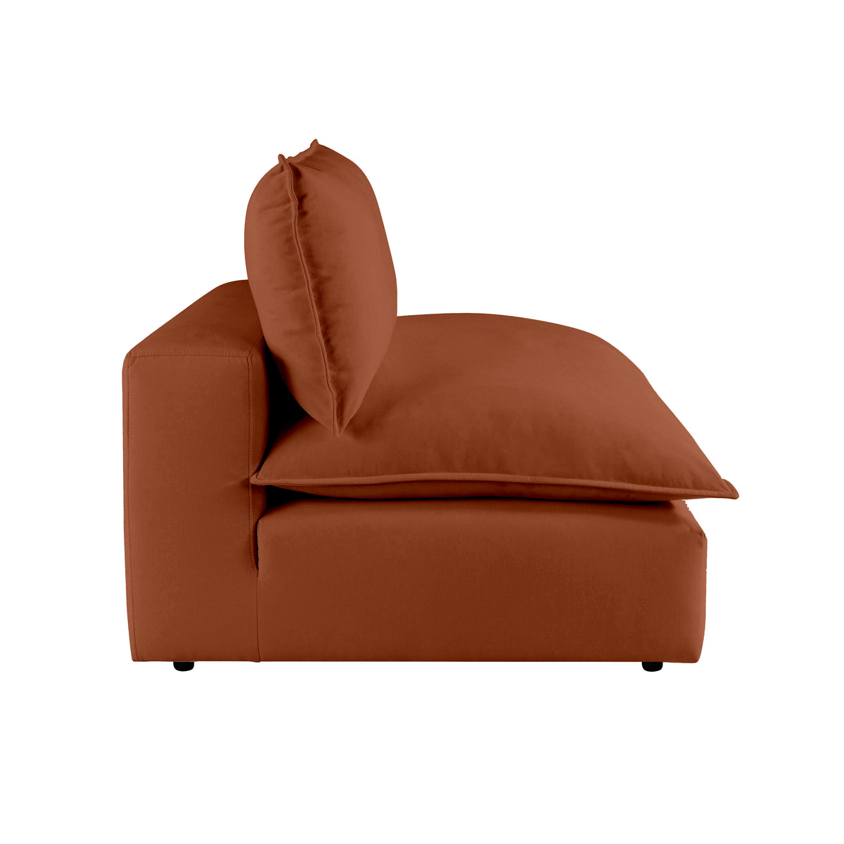 Cali Modular Armless Chair - Rust - Image 4