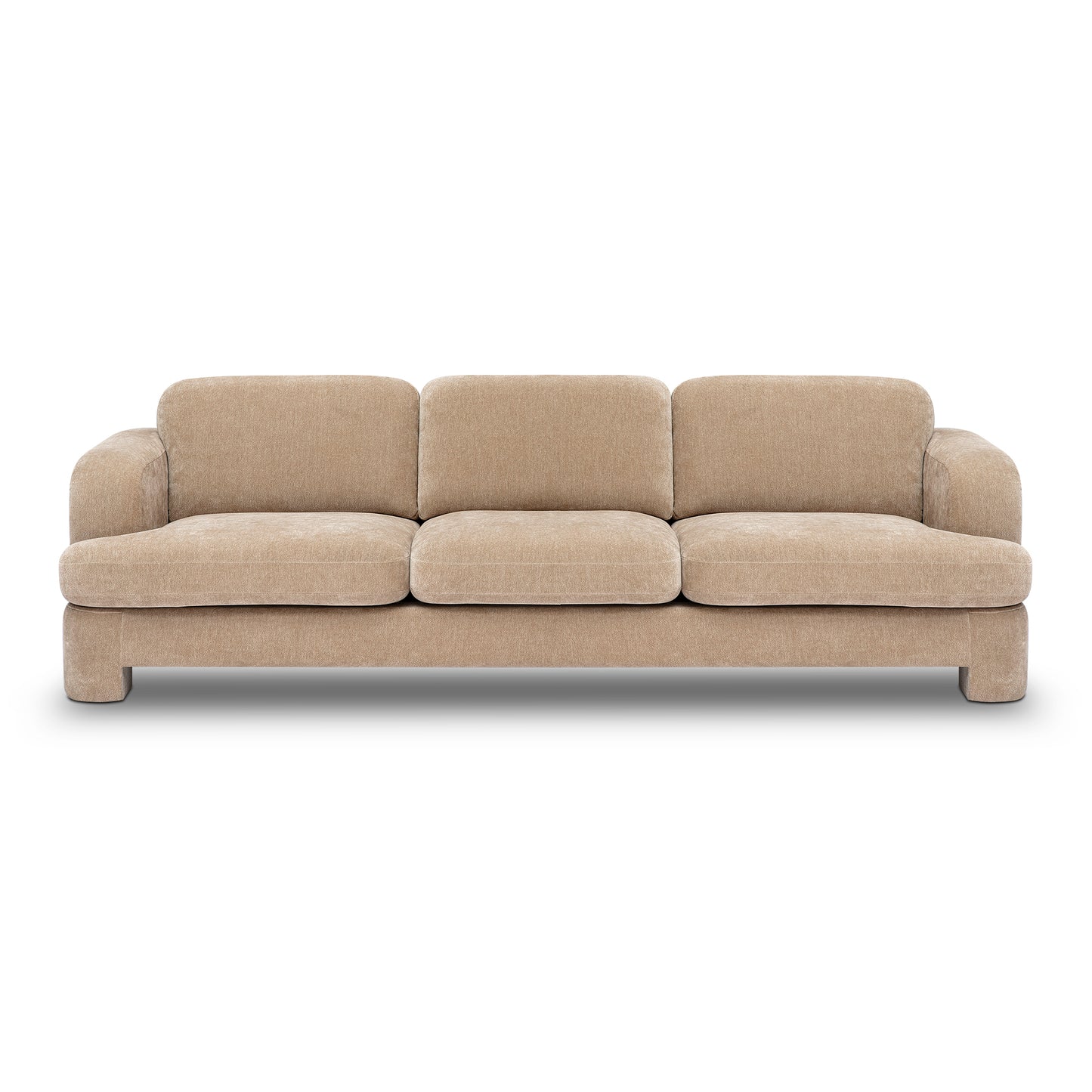 Halsey Textured Fabric Sofa - Tan - Image 1