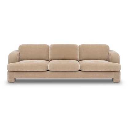 Halsey Textured Fabric Sofa - Tan - Image 1