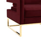 Avery Performance Velvet Accent Chair - Maroon - Image 5
