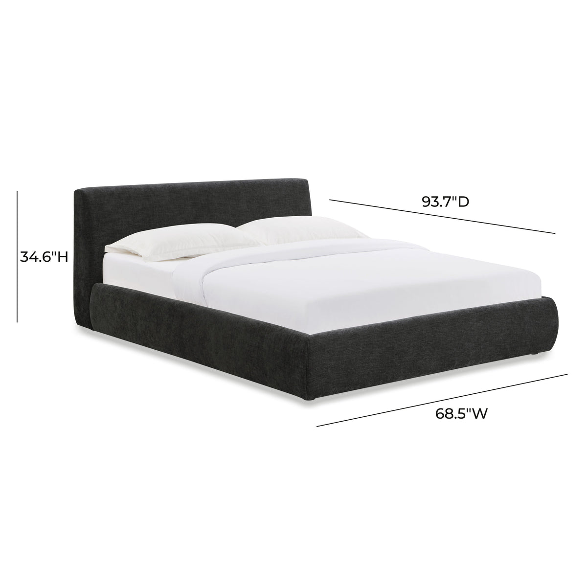 Isla Upholstered Bed - Charcoal / Queen - Image 9