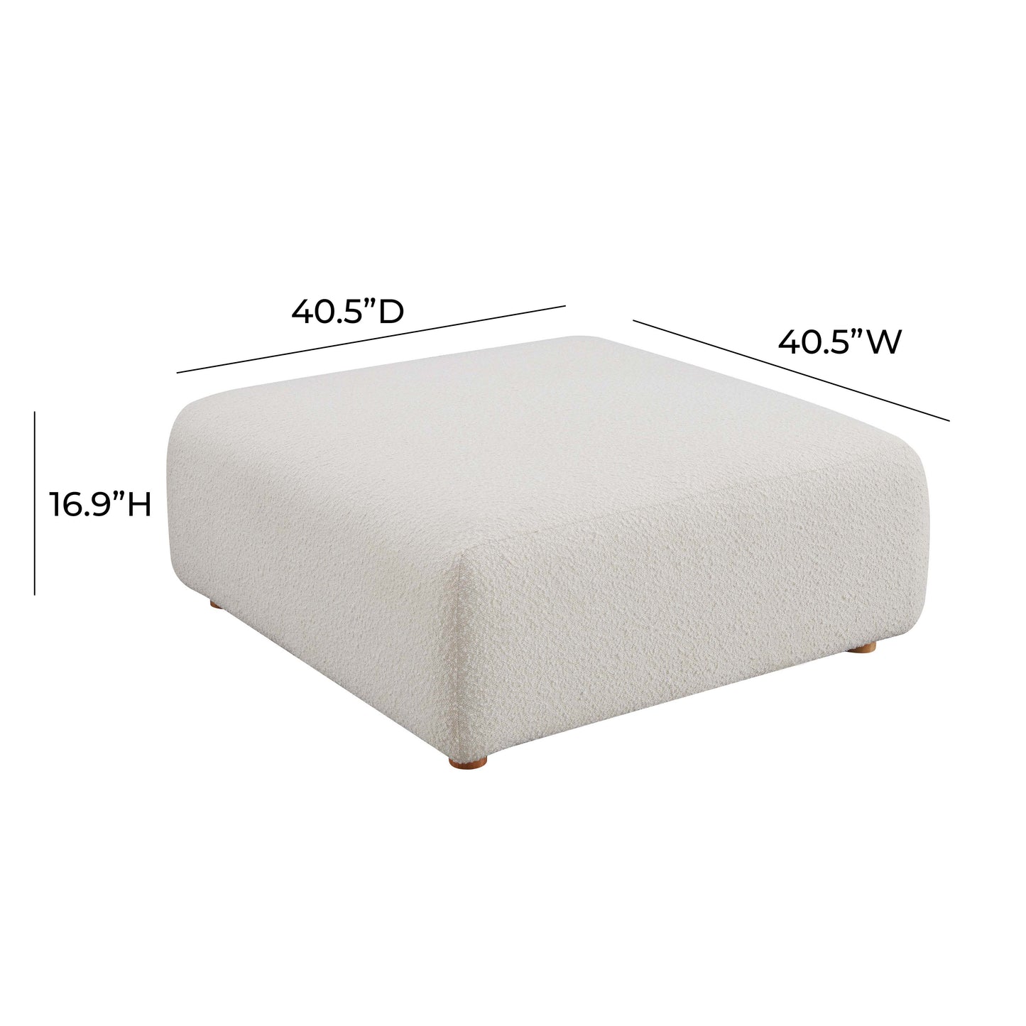 Hangover Ottoman - Cream - Image 5