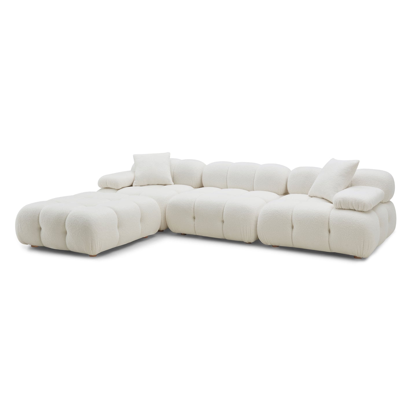 Calliope 4-Piece Performance Modular Sectional - Cream - Image 4