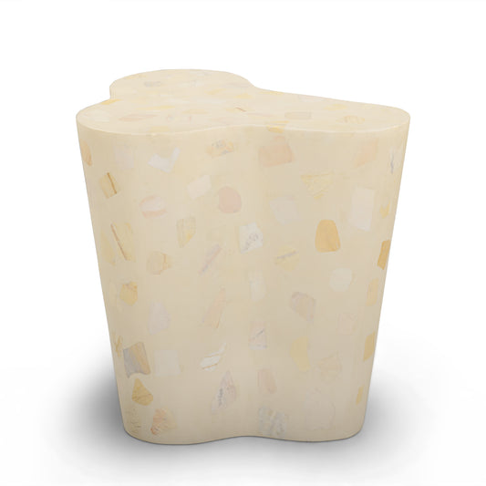 Slab Faux Terrazzo Indoor/Outdoor Side Table - Image 1