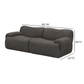 Zenith 80" Modular Loveseat - Grey - Image 7