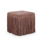 Daphne Square Suede Fringe Ottoman - Dusty Pink - Image 4