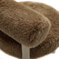 Carmel Contract-Grade Vegan Shearling Accent Chair - Taupe - Image 5
