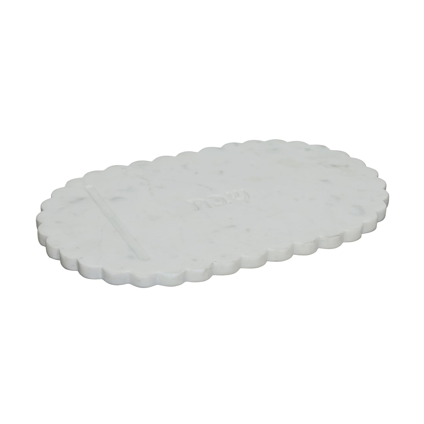 Shabbat Marble Serving Board - White Marble - Image 1
