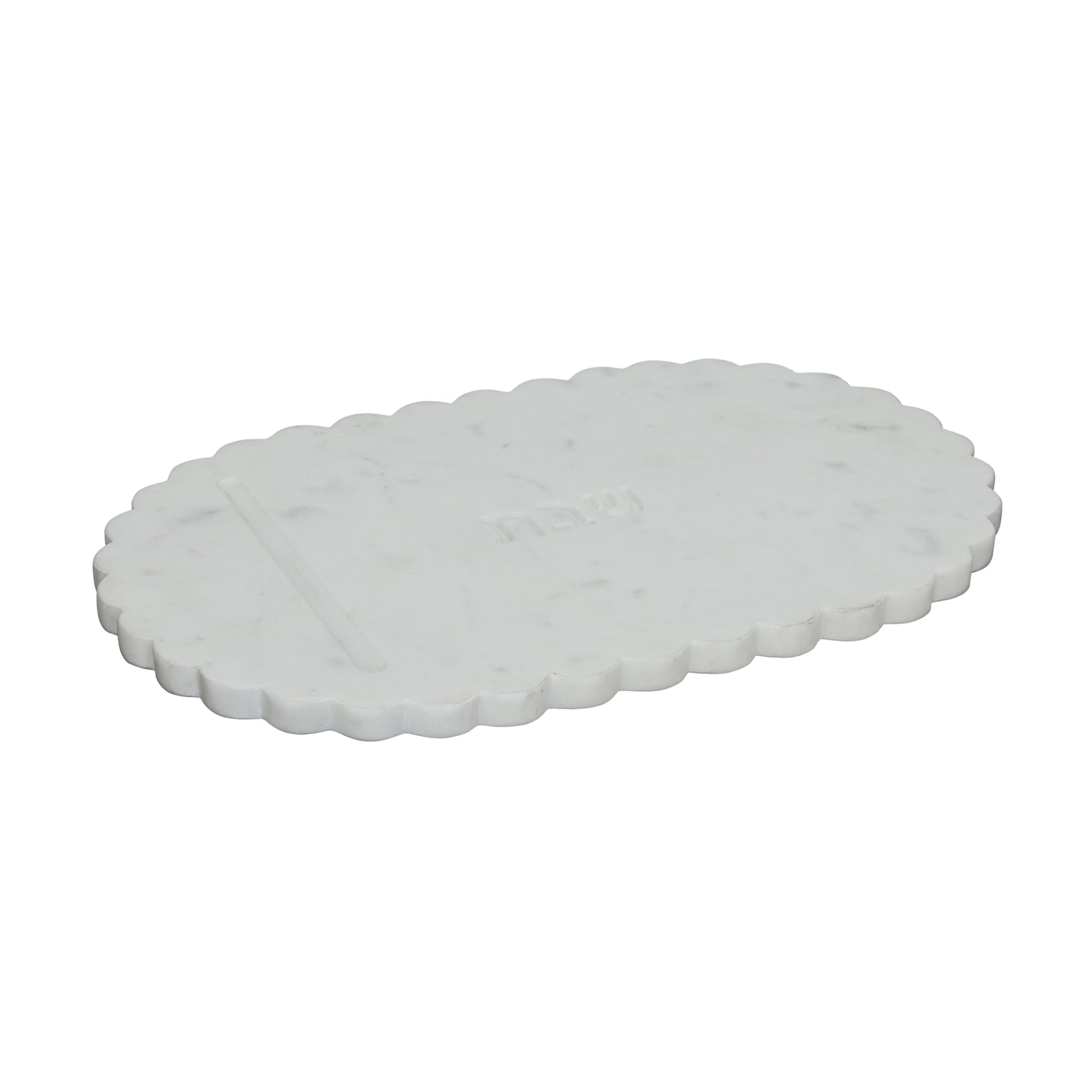 Shabbat Marble Serving Board - White Marble - Image 1