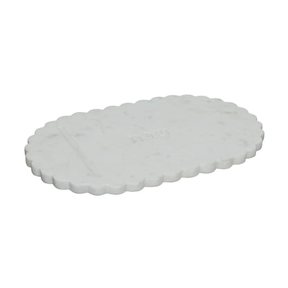 Shabbat Marble Serving Board - White Marble - Image 1