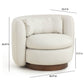 Nura Swivel Accent Chair - Cream - Image 7