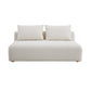 Hangover 64" Armless Loveseat - Cream - Image 3