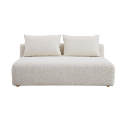 Hangover 64" Armless Loveseat - Cream - Image 1