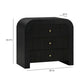 Hump 38" Arched 3-Drawer Bedside Chest - Black - Image 7