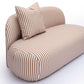 Carraway 59" Loveseat - Brown Stripes - Image 4