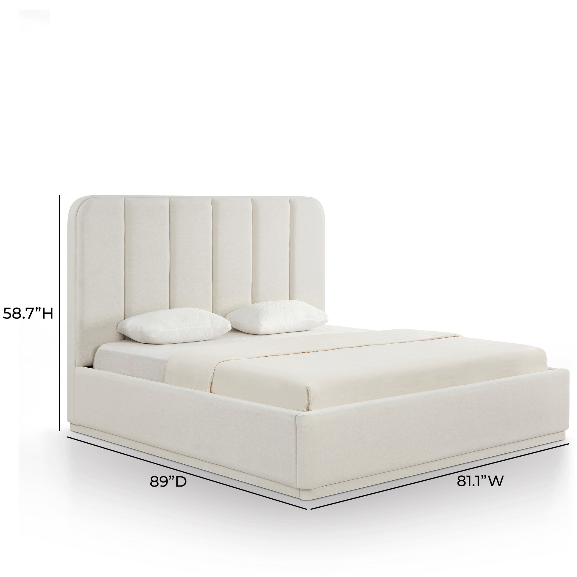Parker Bed - Cream / King - Image 8