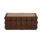 Anita 39" Faux Shearling Storage Bench With Reversible Tray Top - Brown - Image 4