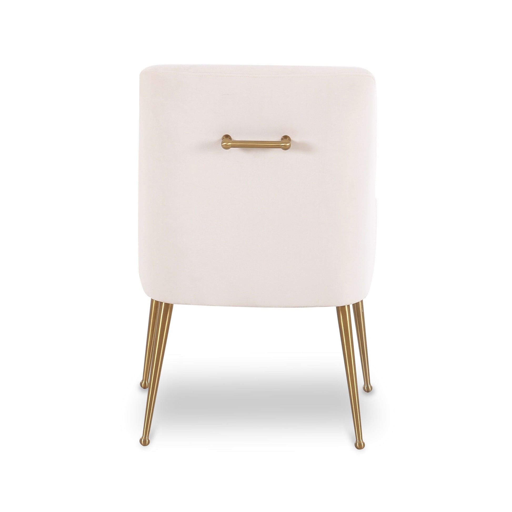 Beatrix Performance Velvet Dining Chair - Cream - Image 4