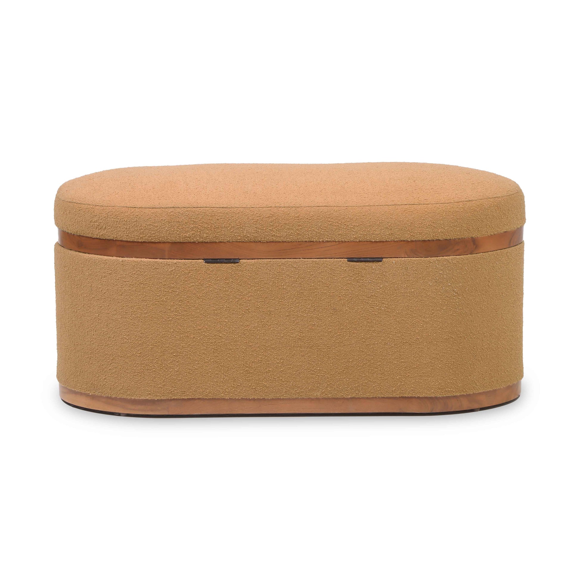 Olivier 41" Oval Storage Ottoman - Peach - Image 5