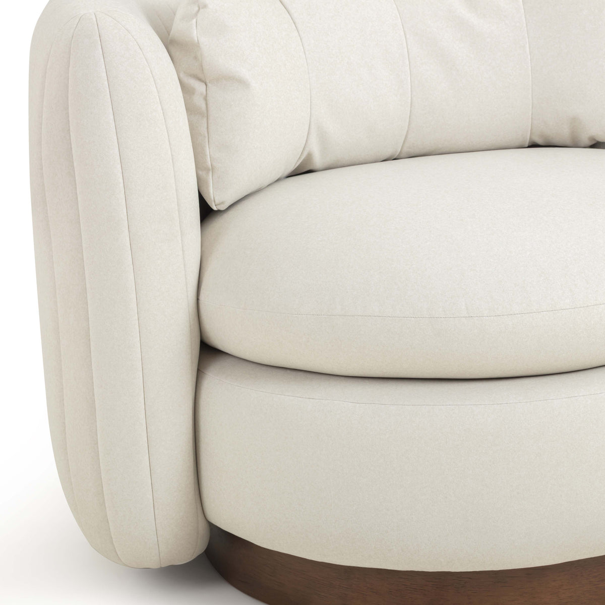 Nura Swivel Accent Chair - Cream - Image 6