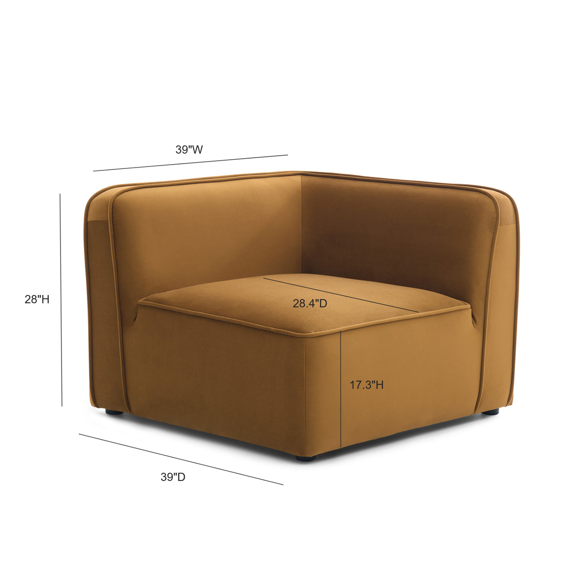 Travie Modular Corner Chair - Honey - Image 4