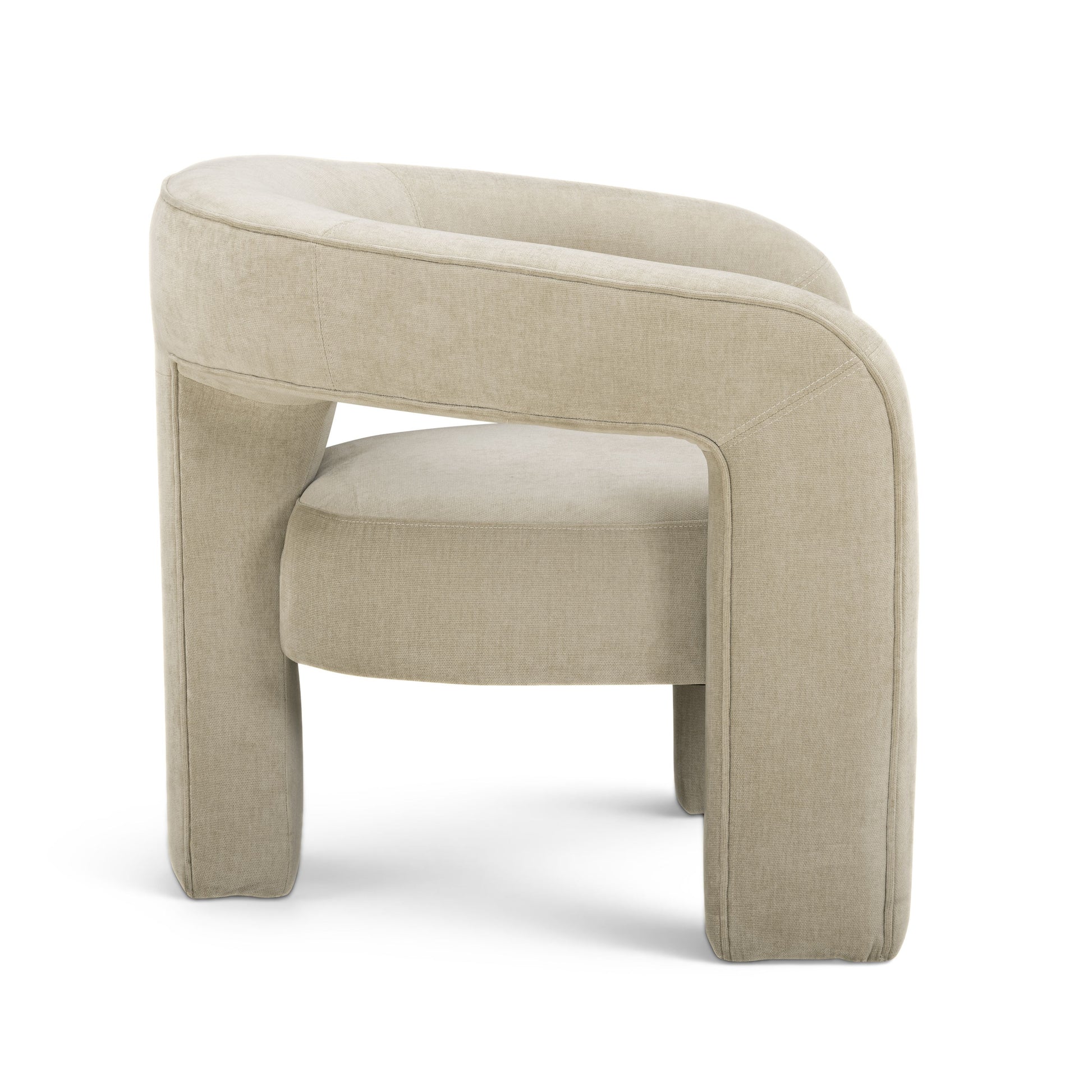 Malone Accent Chair - Taupe - Image 3