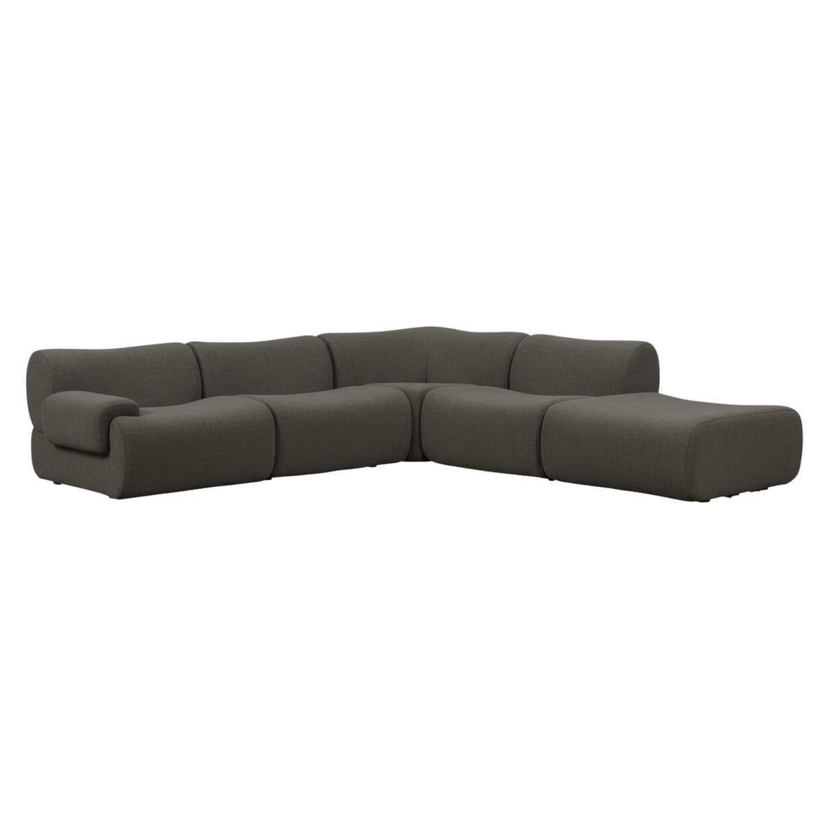 Zenith 5-Piece Modular Sectional - Grey / RAF - Image 6